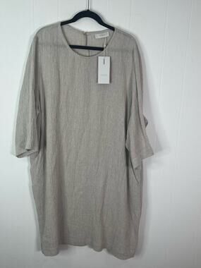 NWT NOEN Nordic 90% Linen Blend Tunic Dress US 20 EU 50 Lagenlook